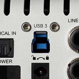 USB 3.0 Anschluss an einem Audio-Interface