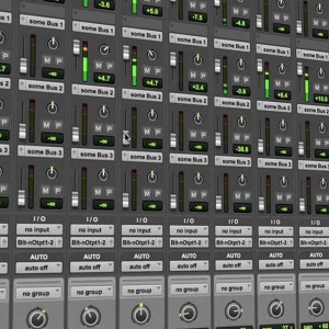 Geschichte der Musikproduktion - Ausschnitt der Pro Tools Benutzeroberfläche